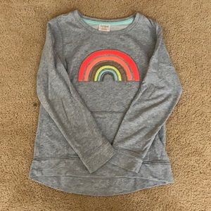 Gray rainbow crew neck